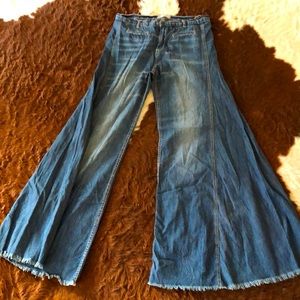 Free people extreme flare hippie jean 29